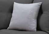 18" X 18" Light Gray Polyester Interlocking Zippered Pillow