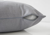 18" X 18" Light Gray Polyester Interlocking Zippered Pillow