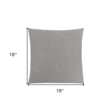 18" X 18" Light Gray Polyester Interlocking Zippered Pillow