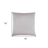 18" X 18" Silver Polyester Zippered Pillow