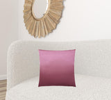 18" X 18" Pink Polyester Zippered Pillow