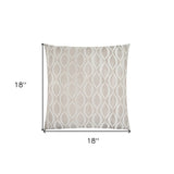 18" X 18" Blue Polyester Zippered Pillow