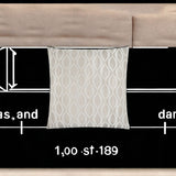 18" X 18" Taupe Polyester Ogee Zippered Pillow