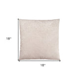 Set Of Two 18" X 18" Tan Polyester Zippered Pillow