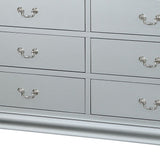 18" Gray Solid Wood Double Dresser