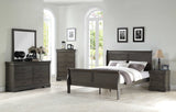 Dark Gray King Sleigh Bed