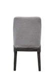 23" X 21" X 39" Light Gray Linen Upholstered Seat And Oak Wood Side Chair