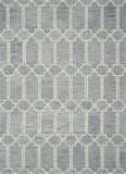 8'X10' Slate Blue Hand Tufted Geometric Indoor Area Rug