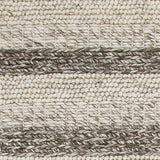 8'X10' Grey White Hand Woven Knobby Stripes Indoor Area Rug