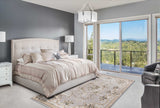 8'X11' Grey Hand Tufted Tropical Palms Indoor Area Rug
