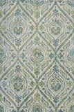9' X 13' Polypropylene Ivory Or Teal Area Rug
