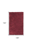 9' X 13' Polyester Red Area Rug