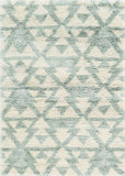 5' X 8' Ivory Or Grey Geometric Triangle Indoor Area Rug