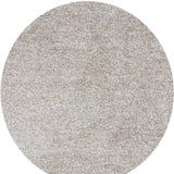 6' Ivory Heather Round Indoor Shag Rug