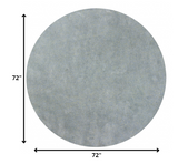 6' Round Beige Heather Plain Indoor Area Rug