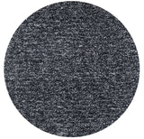 6' Round Black Heather Plain Indoor Area Rug