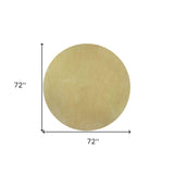 6' Round Polyester Canary Yellow Area Rug