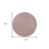 6' Rose Pink Round Indoor Shag Rug