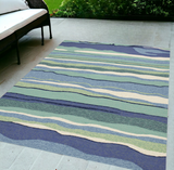 5' X 7' Ocean Abstract Design UV Treated Indoor Outdoor Area Rug