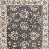 8'X10' Light Grey Floral Indoor Area Rug