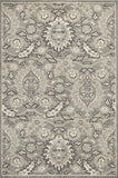 8'X11' Grey Machine Woven Uv Treated Floral Traditional Indoor Outdoor Area Rug