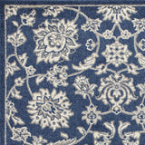 7' X 11' Beige Or Grey Floral Vines Uv Treated Indoor Area Rug