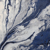7'X10' Blue Machine Woven Abstract Watercolor Indoor Area Rug