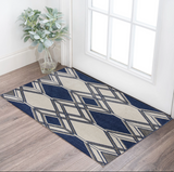 3' X 5' Ivory Or Denim Uv Treated Polypropylene Area Rug