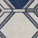 3' X 5' Ivory Or Denim Uv Treated Polypropylene Area Rug