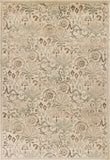 3'X5' Ivory Machine Woven Floral Traditional Indoor Area Rug