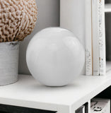 3" White Enameled Aluminum Decorative Sphere