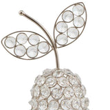 5.5" X 5.5" X 10" Silver Crystal Pear