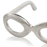 2" Silver Buffed Aluminum Decorative Eyeglasses