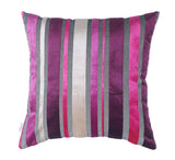 Set Of 2 Purple Varigated Stripe Decorative Pillow Covers