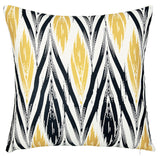 Black And Yellow Zig Zag Decorative Throw Pillow Cover