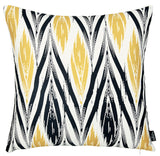 Black And Yellow Zig Zag Decorative Throw Pillow Cover