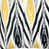 Black And Yellow Zig Zag Decorative Throw Pillow Cover