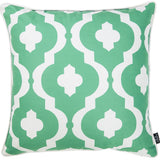 Black White And Green Long Ikat Decorative Throw Pillow Cover