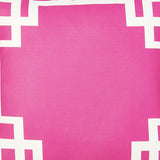 Bright Pink And White Geometric Decorative Throw Pillow Cover