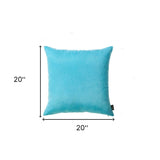 18" White Blue And Green Coral Decorative Throw Pillow Cover