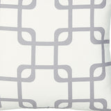 Gray And White Geometric Squares Decorative Throw Pillow Cover