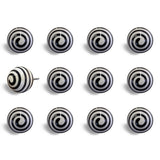 1.5" X 1.5" X 1.5" Ceramic Metal Multicolor 12 Pack Knob