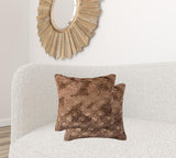 20" X 20" X 5" Acrylic Plush Polyester Polyfill Brown 2 Pack Pillow