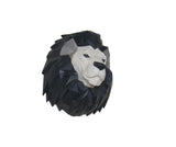 11.5" X 9.5" X 14" Origami Lion Head Wall Decoration