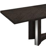 98" Dark Gray Solid Wood Dining Table