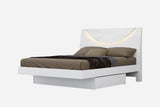 Solid Wood King White Bed