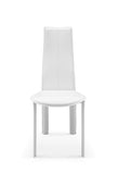 Set Of 4 Modern Dining White Faux Leather Dining Chairs