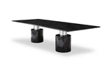 120" Black Marble Dining Table