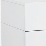 18" White Two Drawers Nightstand