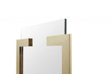 Gold Rectangle Accent Metal Mirror